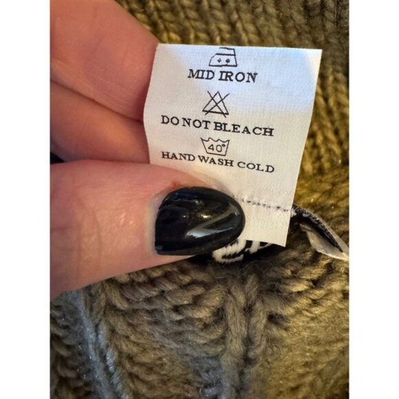 NorthStyle Sweater Women Small Tan Wool Blend Knit Shawl Collar Long Cardigan - Picture 8 of 8